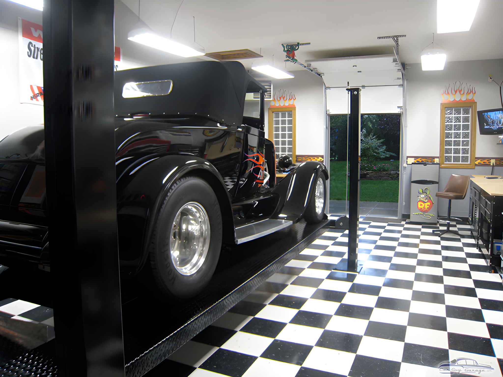 Classic Car on Lift in Checkered Garage - Mike from Derby, KS