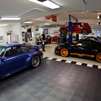 Luxury Garage with Car Lift and Flooring - Matt from Gates Mills, OH
