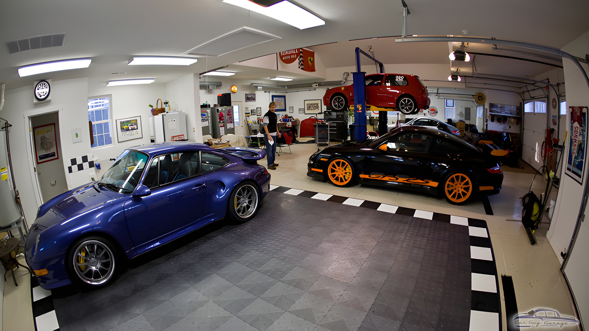 Luxury Garage with Car Lift and Flooring - Matt from Gates Mills, OH
