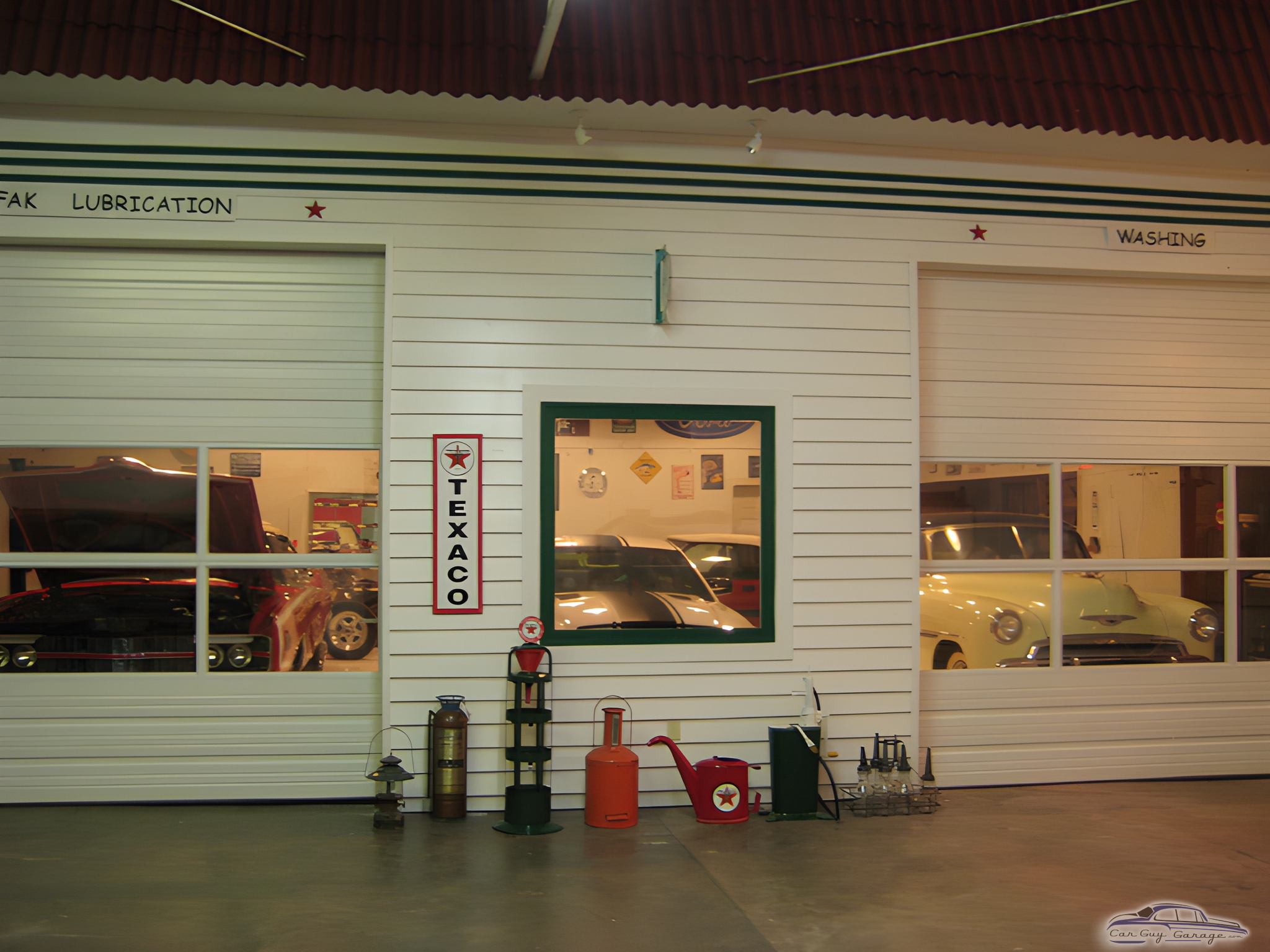 Classic Garage Decor with Texaco Sign and Vintage Pumps - Boyd from Rosharon, TX