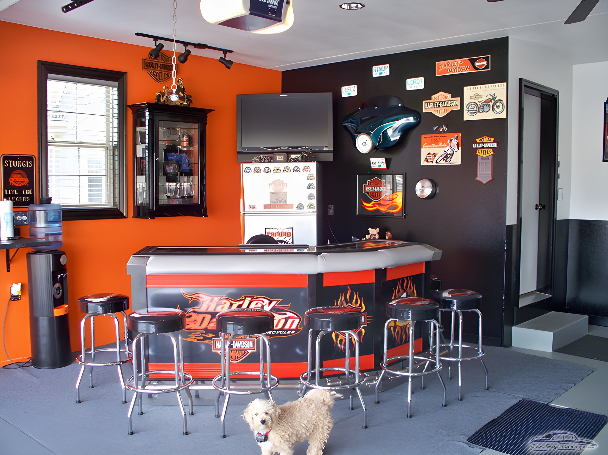 Harley Davidson Garage Bar with Stools and Decor - John from Mukwonago, WI