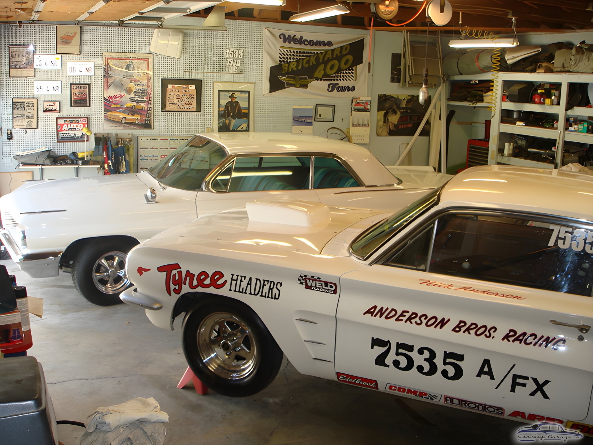Classic Car Garage with Racing Decor and Tools - Nick from Riverside, CA