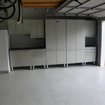Modern Garage Storage Cabinets and Epoxy Floor - Scott from Mandeville, LA