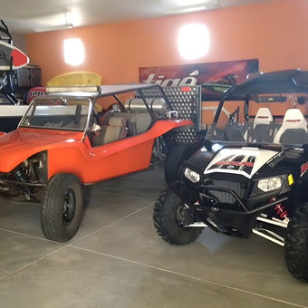 Off-Road Vehicles and Boat Storage Man Cave from Dove Canyon, CA
