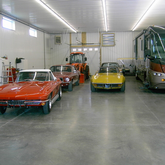 Spacious garage with classic cars, RV, and tractor - Joe from Wexford, PA