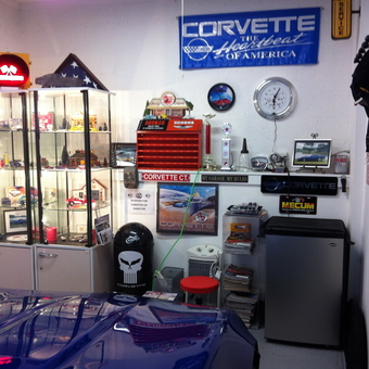 Corvette Themed Garage With Tool Chest and Display Case - KULBLU from Cincinnati, OH