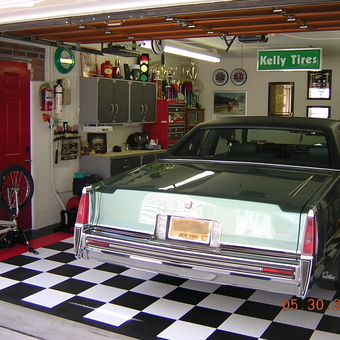 Classic Cadillac in Checkered Floor Garage - Vincent from Bayside, NY