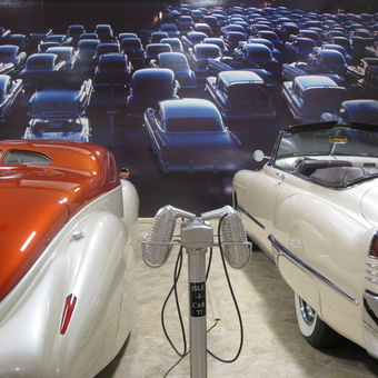 Classic Cars with Vintage Gas Pump and Wall Mural - Bob from Longboat Key, FL