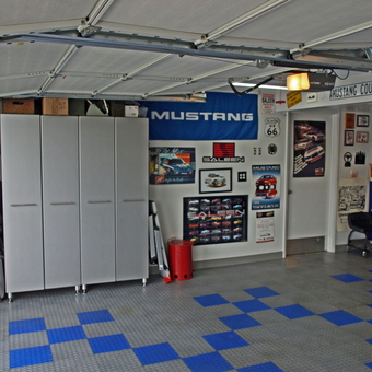 Organized Garage with Cabinets, Wall Art, and Flooring - Dave C. from Edmonds, WA