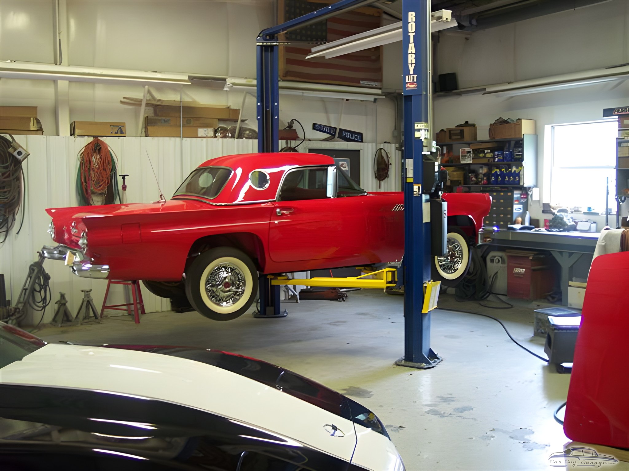 Classic Car on Rotary Lift in Organized Garage - Jack from Sunbright, TN