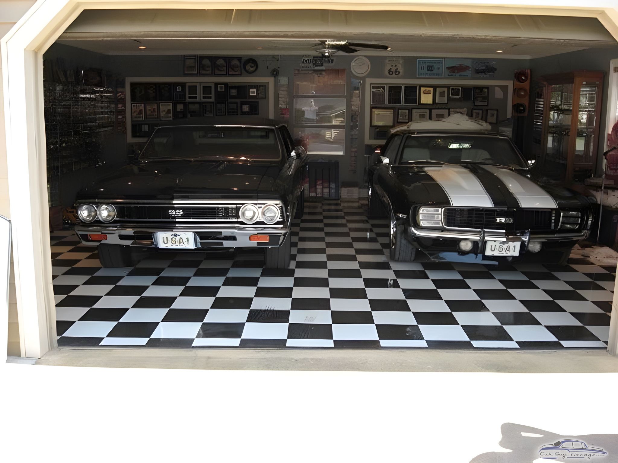 Classic Muscle Cars on Checkered Floor Garage - Johnny from Centerville, GA