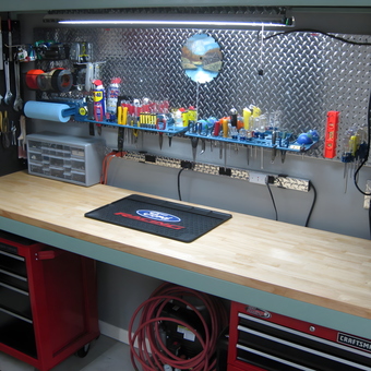 Organized Garage Workbench With Tools and Storage - Steve from Knoxville, TN
