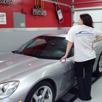 Silver Corvette, Garage Decor, and Signage - Jim from Cloverdale, CA