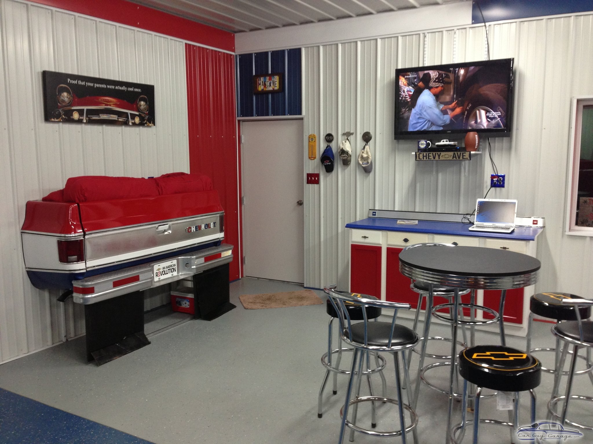 R & L Mancave with Car Guy Garage Diamond Cut Recepticle Face Plates from Neosho, MO