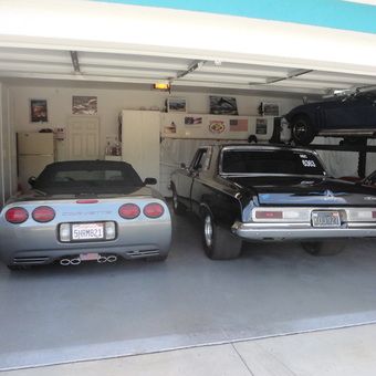 Classic Car Garage With Storage Cabinets and Car Lift - Danny from Fallbrook, CA