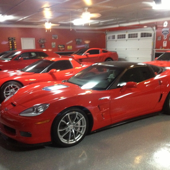 Red Corvette Collection in Spacious Garage - Bill from Woodstock, GA