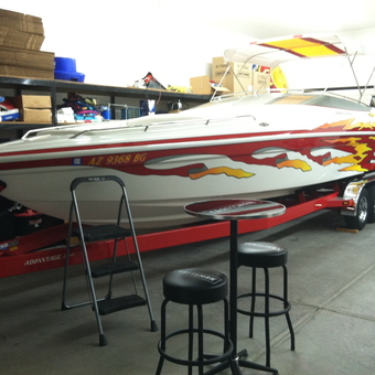 Boat Storage Garage With Craftsman Stools - My Boat Garage Lake Havasu Az. from Chino, CA