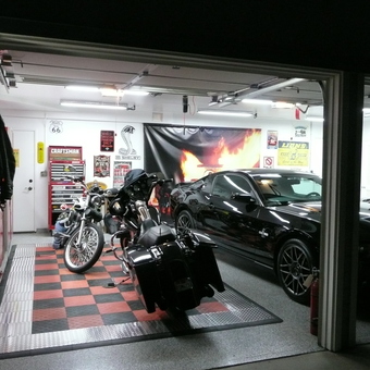Custom Garage with Cars, Motorcycles, Tool Chest and Decor - Rick from Camarillo, CA