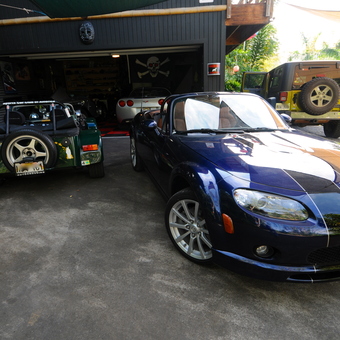 Classic and Modern Sports Cars in Home Garage - Bob from Captain Cook, HI
