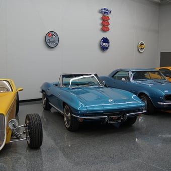 Classic Cars and Vintage Signs in Stylish Garage - Jim from BLAINE, MN