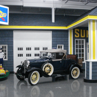 Vintage Sunoco Gas Station Garage with Classic Car - Jim from BLAINE, MN