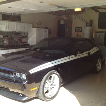 Organized Garage with Tool Cabinets and Dodge Challenger - Ric B. from Yorktown, VA