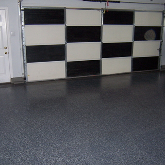 Clean Garage with Epoxy Floor and Sectional Door - Glen from Louisville, TN