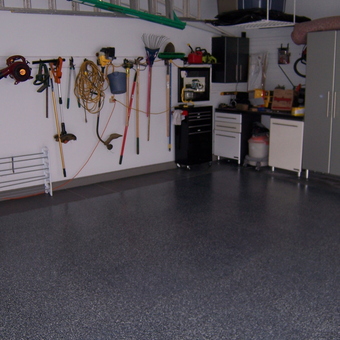 Organized garage with cabinets and wall storage - Glen from Louisville, TN