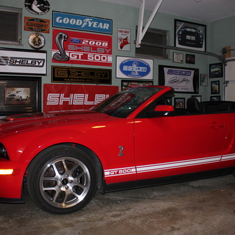 Shelby Mustang Garage with Neon Signs and Wall Art - Buckeye Shelby Nut from Springfield, OH