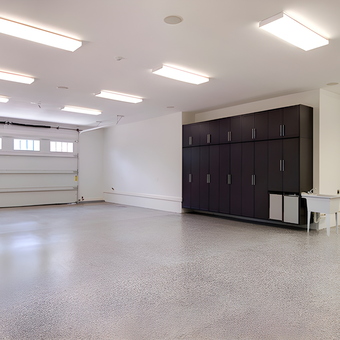 Spacious Garage With Cabinets and Epoxy Floor - Bill from Knoxville, TN