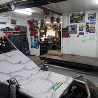 Race Car Shop with Tools and Wall Art - Fast Track Garage from Reno, NV