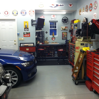 Organized Garage with Tool Chests and Wall Decor - Coz from Laflin, PA