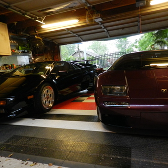 Luxury Sports Cars in Organized Garage - Mario's Diablos from HOUSTON, TX