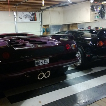 Luxury Lamborghini Garage with Tools and Fans - Mario's Diablos from Houston, TX