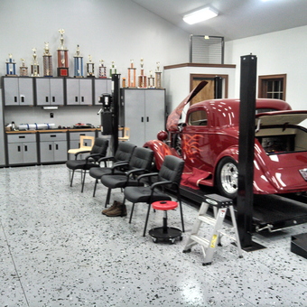 Custom Car Lift, Cabinets, and Tool Storage - Charlie from St, Clairsville, OH