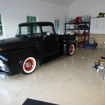 Classic Black Truck and Organized Garage Storage - Marc Schneider from Marlboro, NJ