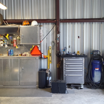 Diamond Plate Cabinets, Tool Chest, and Air Compressor - June Bug from Vinton, LA