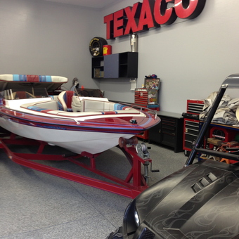 Garage with Boat, ATV, Texaco Sign and Tool Storage - Festers farm from Gilbert, AZ