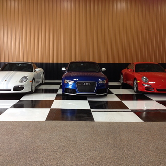 Luxury Cars on Checkerboard Garage Floor - Jon from Grand Forks, ND