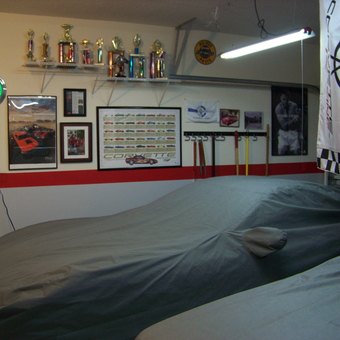 Corvette Garage with Car Covers, Wall Art, and Trophies - Michael from Jacksonville, FL