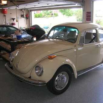 Classic Beetle and Corvette in Organized Garage - Sam from Harvet, AL
