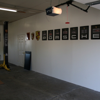 Porsche Wall Art and Garage Lift Display - Brett from Lititz, PA