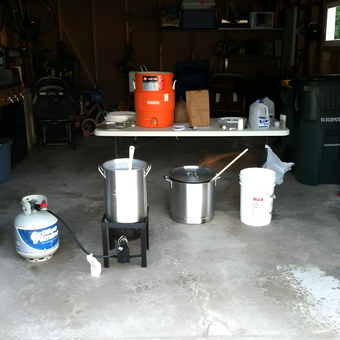 Home Brewing Setup with Propane Burner and Equipment - Grafto from Fond du Lac, WI