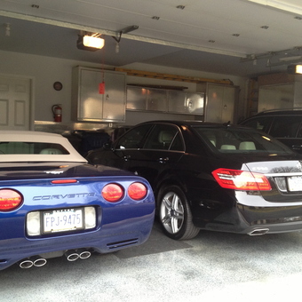 Three Car Garage with Metal Cabinets and Storage - David from Allentown, PA