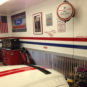Ford Racing Themed Garage With Tool Chest and Decor - Billy Joe Davis from Knoxville, TN