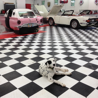 Classic Cars and Checkered Garage Flooring - Jim