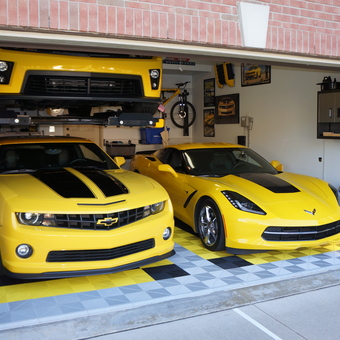 Yellow Sports Cars, Garage Flooring, and Cabinets - teamclark from Rochester, MI
