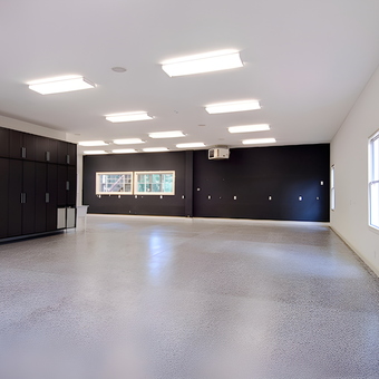 Spacious Garage with Cabinets and Epoxy Floor - Bill from Knoxville, TN