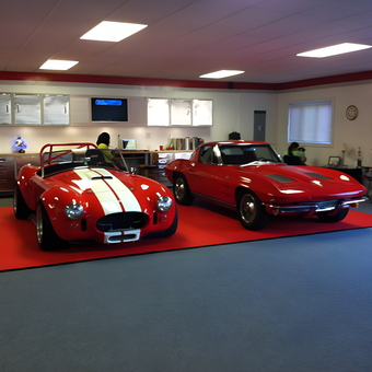 Classic Red Cars and Metal Cabinets in Garage - Tommy from Dadeville, AL