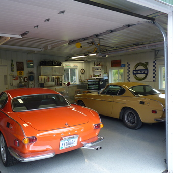 Classic Volvo Cars in Organized Garage - Dave from Marshalltown, Iowa